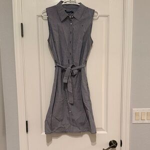 Tommy Hillfiger Sleeveless Button Shirt Dress, Size 10